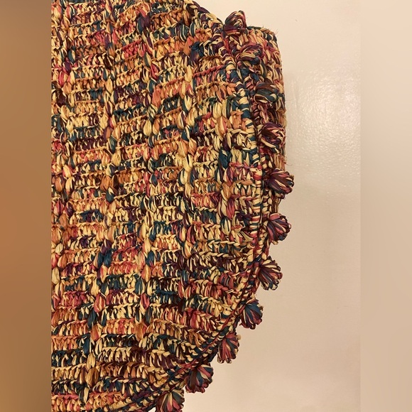 Sezane Raffia June Basket Tote Bag Multicolor - Picture 3 of 10